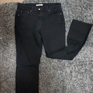 Levi’s black straight jeans
